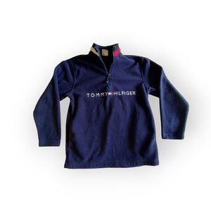Tommy Hilfiger Fleece 1/4 Zip Navy Pullover Sweatshirt Jacket Medium